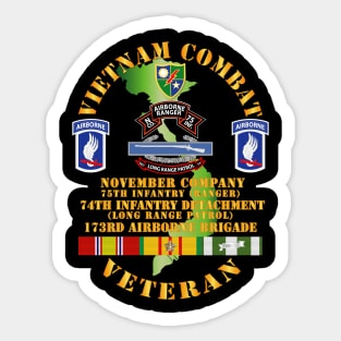 Vietnam Cbt Vet - N Co 75th Inf Rgr 74th Inf Det - 173rd Abn Bde Sticker